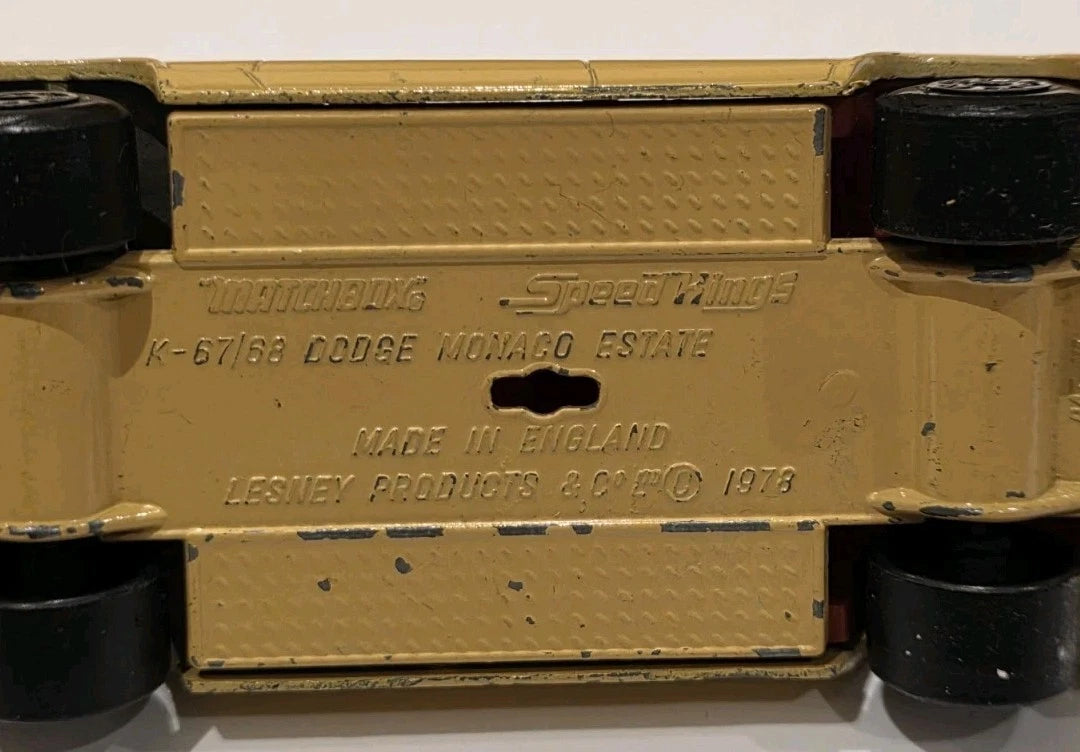 Matchbox Superkings Dodge Monaco Estate K-67 1978 Tan + Black Roof Original