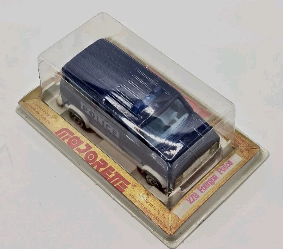 Majorette Vintage No 279 Police Fourgon Van Mint In Blister Pack Unopened