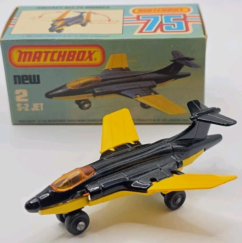 MATCHBOX SUPERFAST No 2 S-2 JET AEROPLANE Mint And Boxed 1980 Original