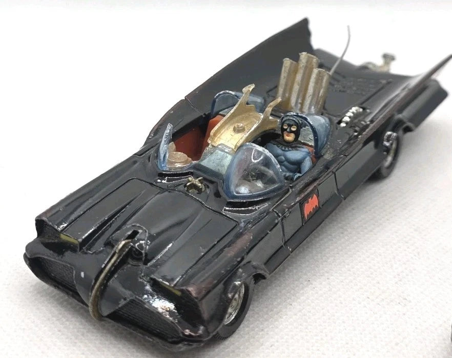 Corgi Toys Batmobile Original No 267 With Figure + Corgi Juniors Batmobile Gc